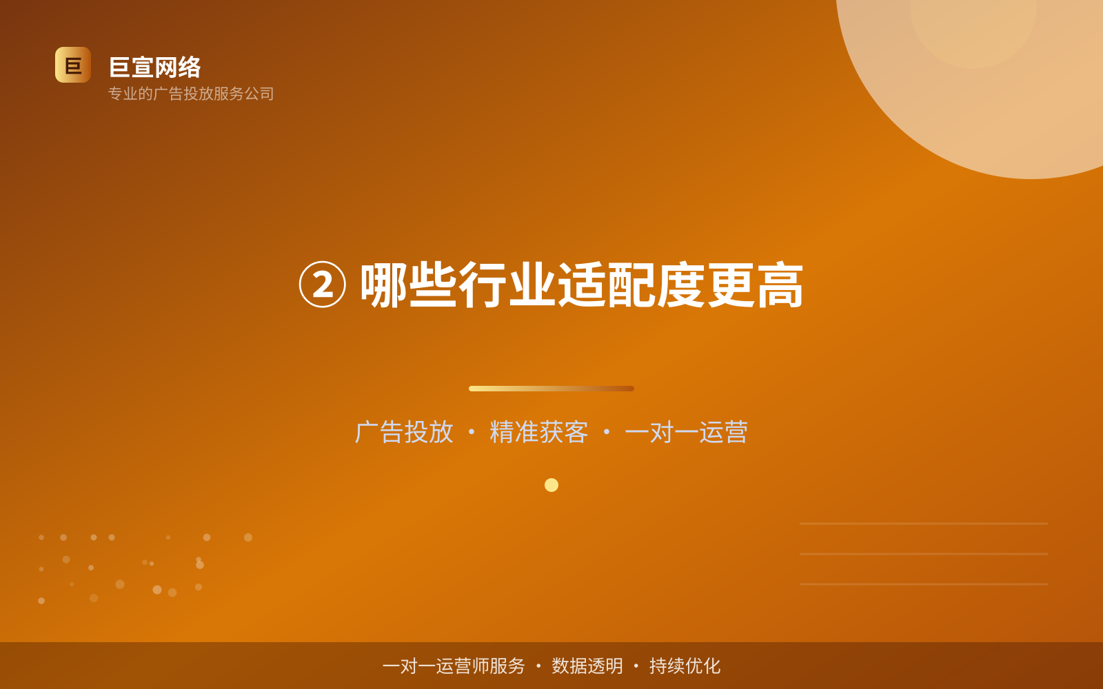② 哪些行业适配度更高(费用与预算参考) ② 哪些行业适配度更高(费用与预算参考)