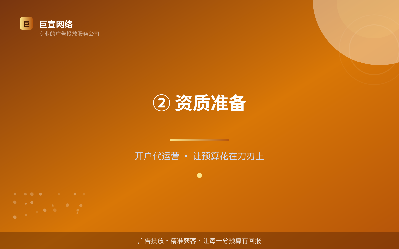 ② 资质准备(效果数据维度) ② 资质准备(效果数据维度)